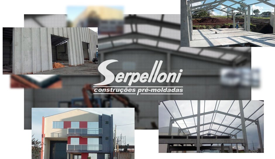 Montagem de imagem de obras da Serpelloni